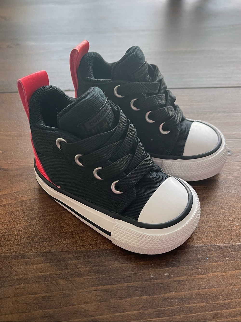 Converse Toddler Mid Black/Punch